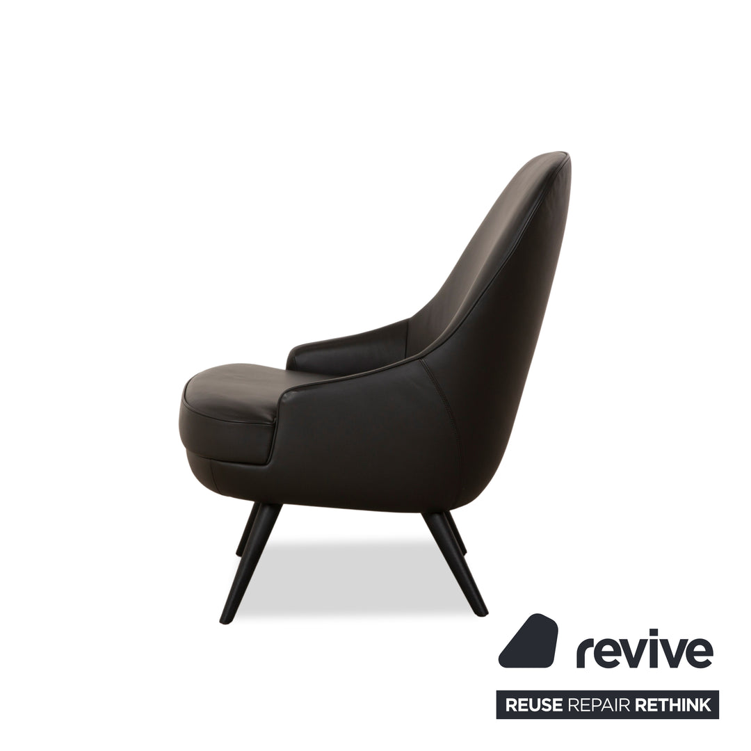 Fauteuil en cuir Walter Knoll 375 anthracite