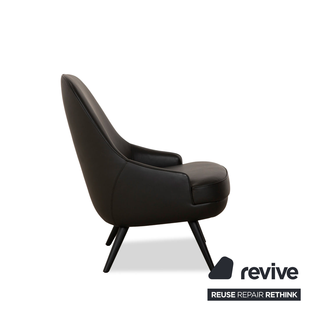 Fauteuil en cuir Walter Knoll 375 anthracite