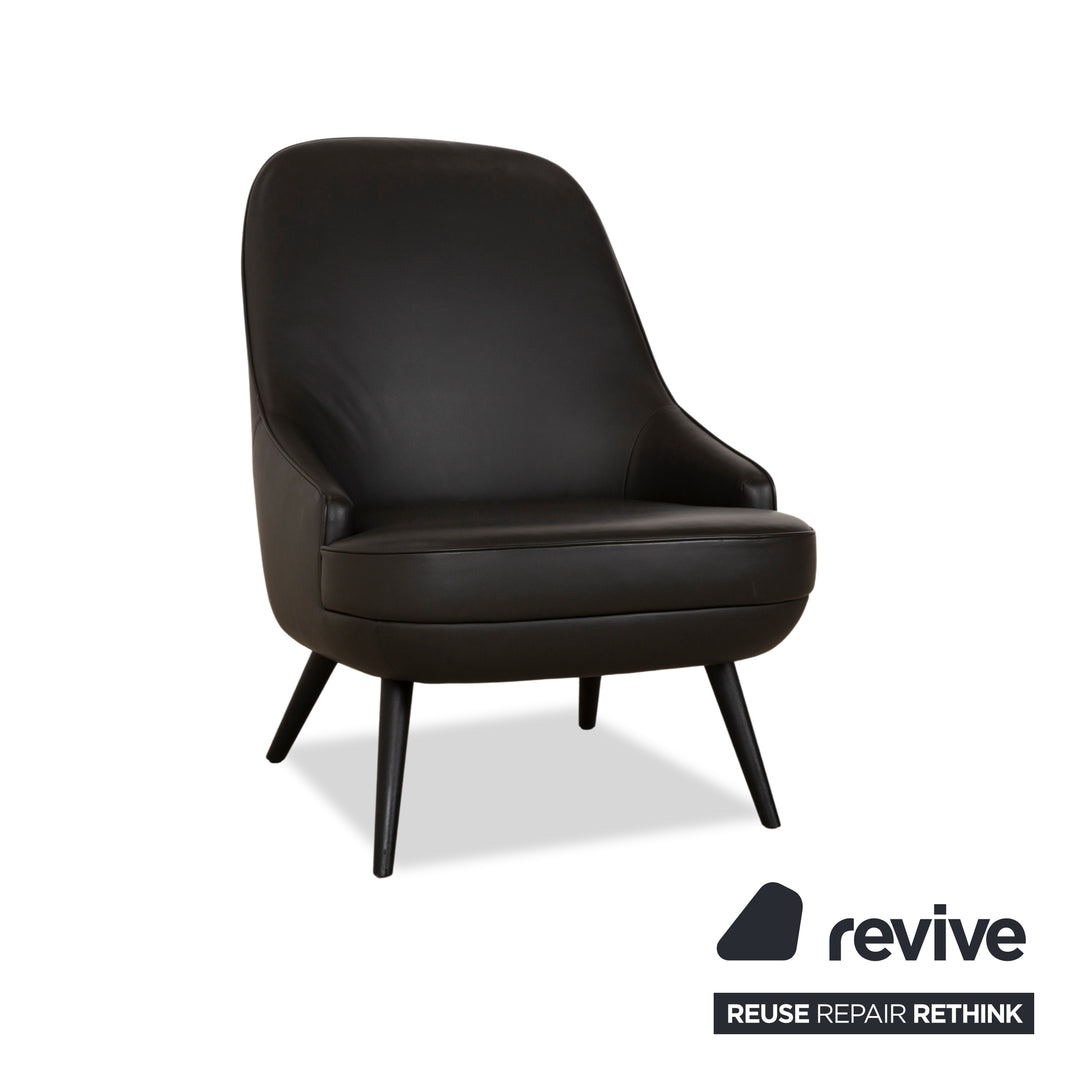 Fauteuil en cuir Walter Knoll 375 anthracite