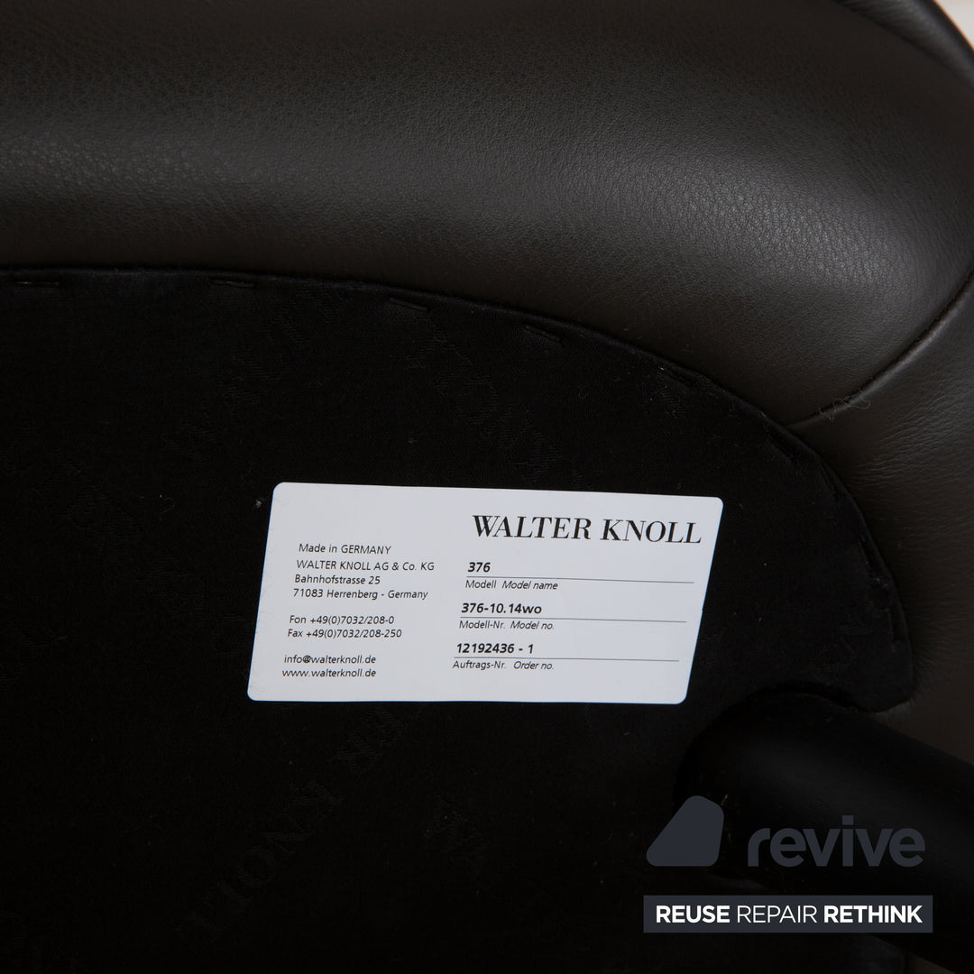 Walter Knoll 375 Leather Armchair Anthracite