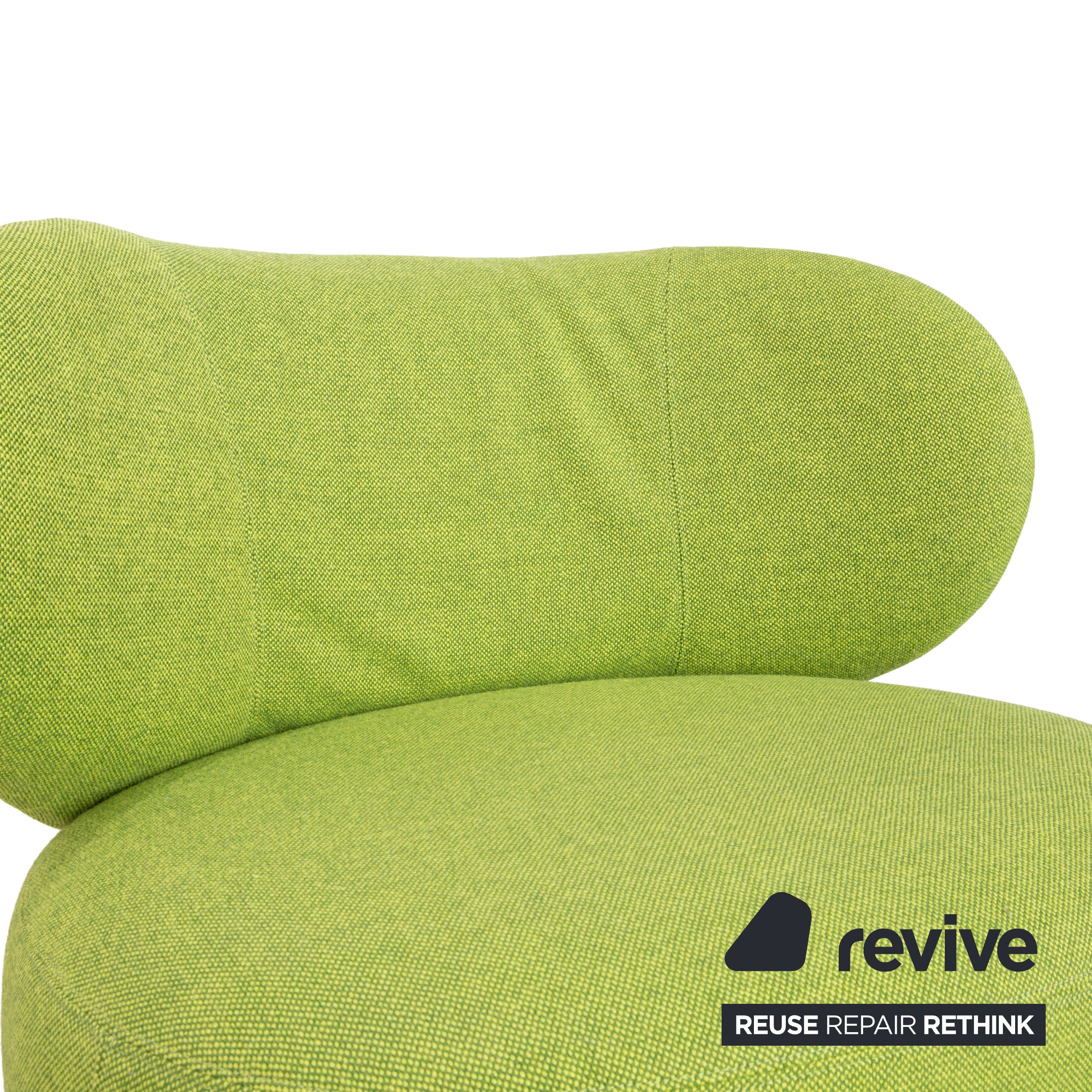 Walter Knoll Bao Fabric Leather Armchair Green Brown Swivel Function