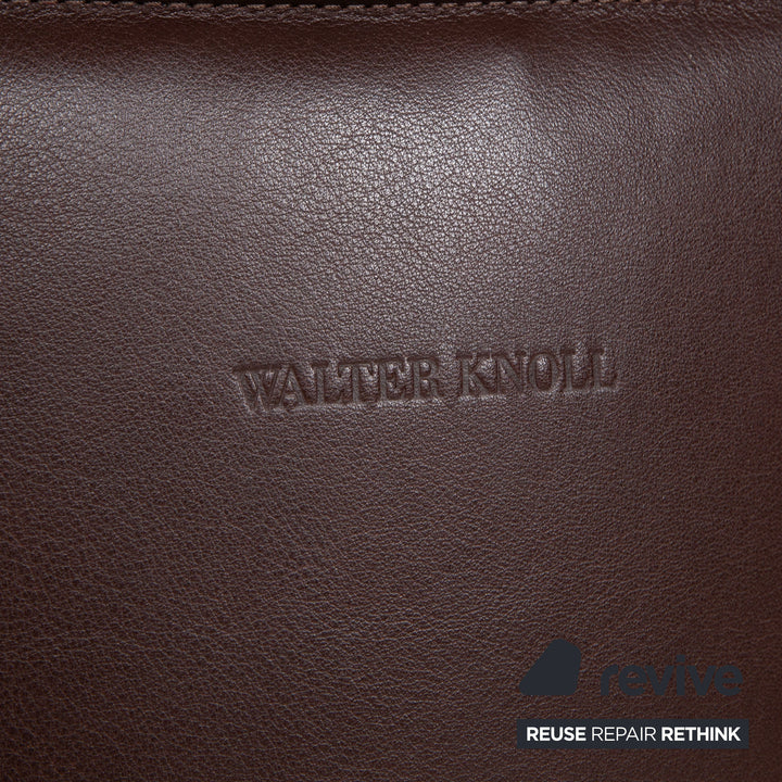 Fauteuil pivotant Walter Knoll Bao en tissu et cuir vert et marron