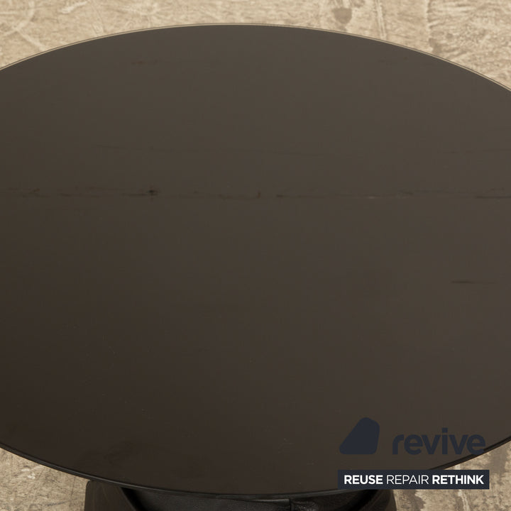 Walter Knoll Bellows Stool Leather Coffee Table Black manual function