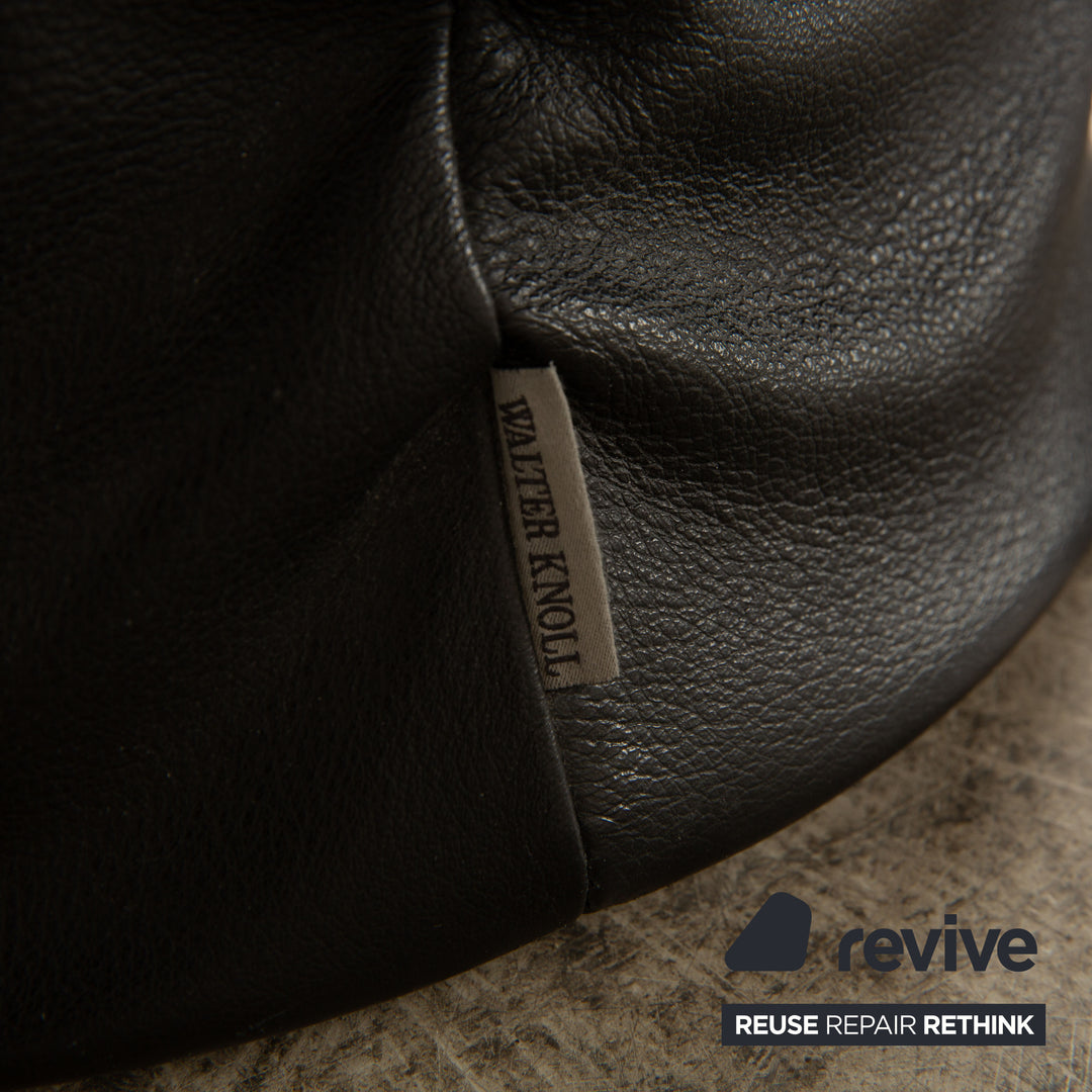 Walter Knoll Bellows Stool Leather Coffee Table Black manual function