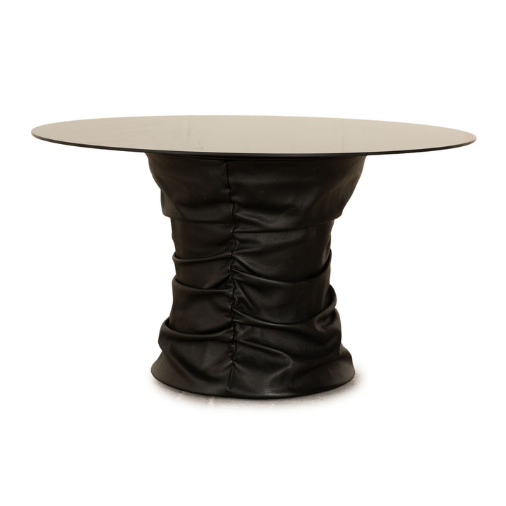 Walter Knoll Bellows Stool Leather Coffee Table Black manual function