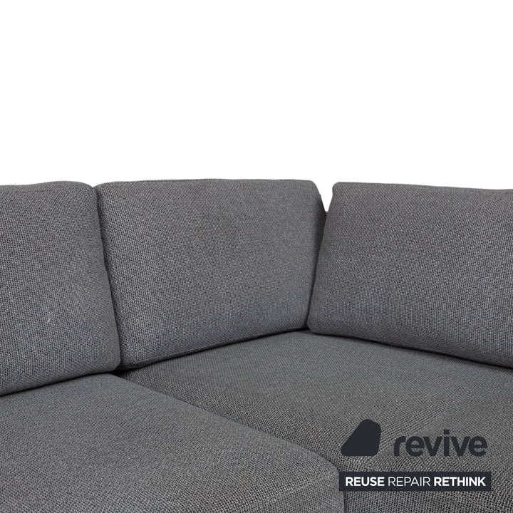 Walter Knoll Big Blue canapé d'angle en tissu gris avec fonction manuelle