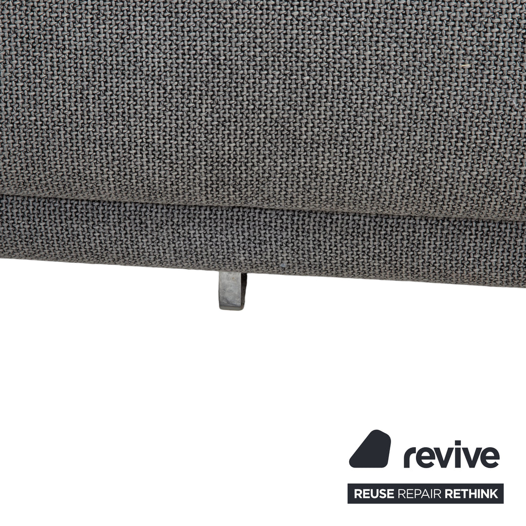 Walter Knoll Big Blue canapé d'angle en tissu gris avec fonction manuelle