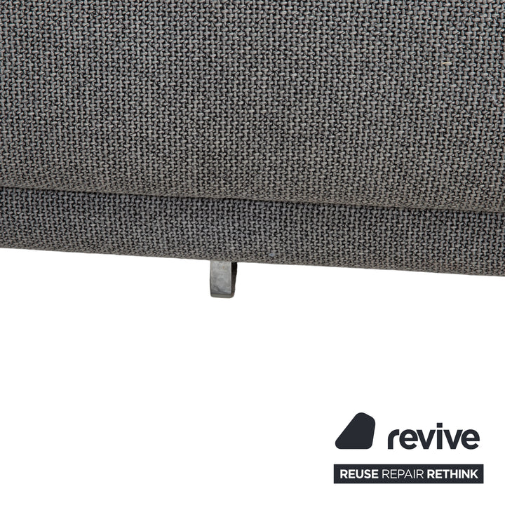 Walter Knoll Big Blue canapé d'angle en tissu gris avec fonction manuelle