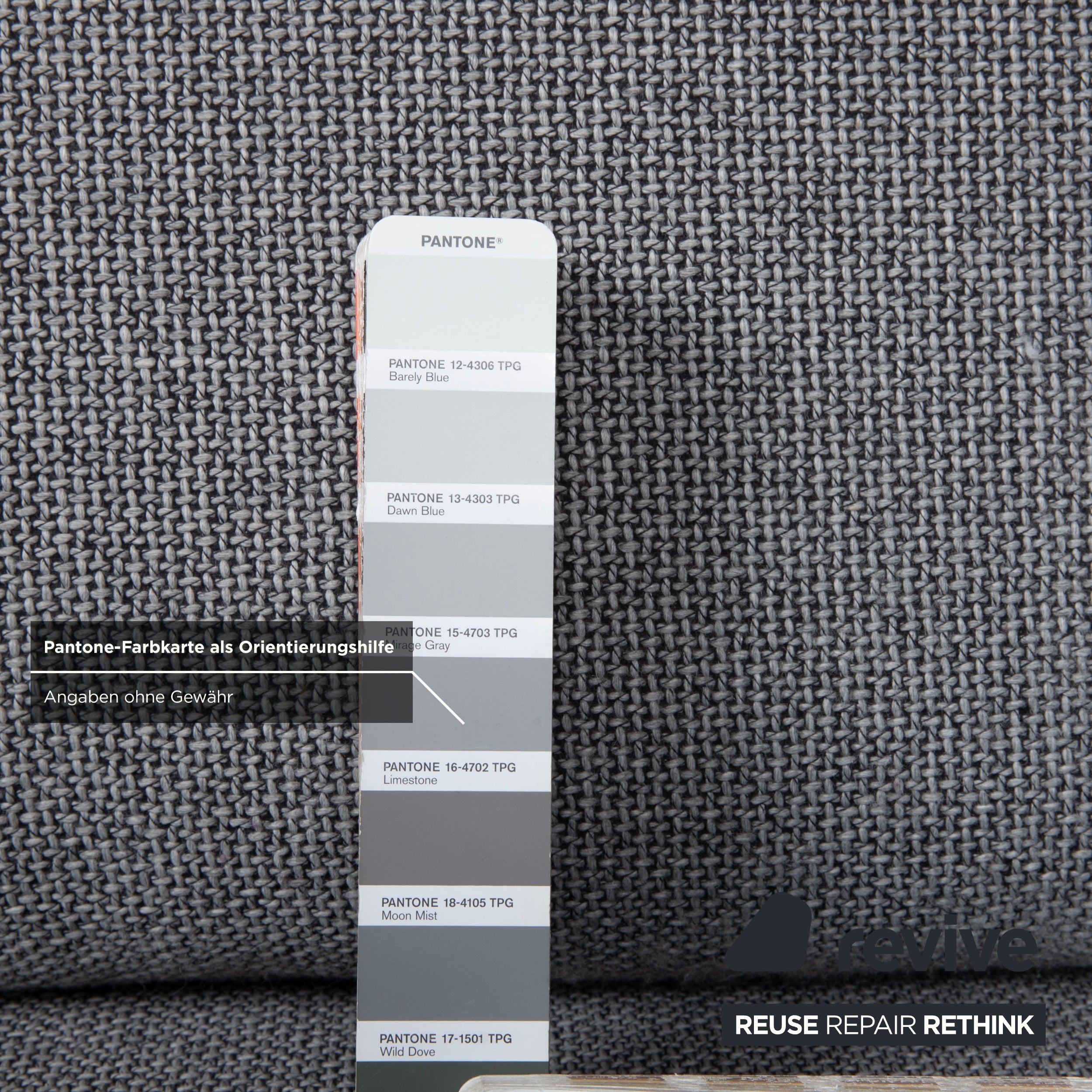 Walter Knoll Big Blue Stoff Ecksofa Grau manuelle Funktion Sofa Couch