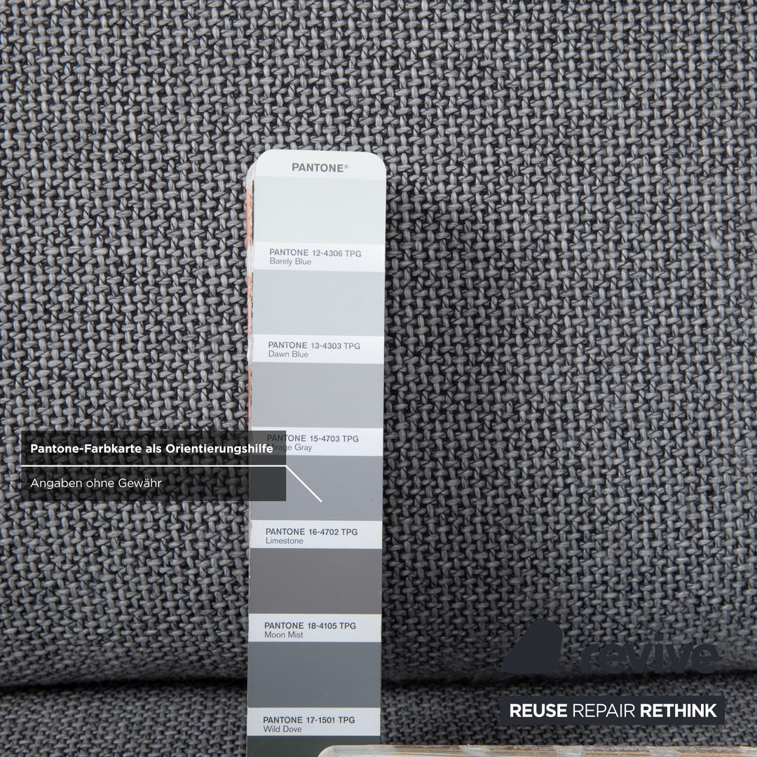 Walter Knoll Big Blue canapé d'angle en tissu gris avec fonction manuelle