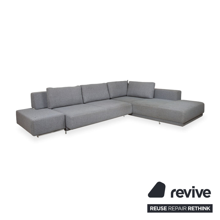 Walter Knoll Big Blue Stoff Ecksofa Grau manuelle Funktion Sofa Couch
