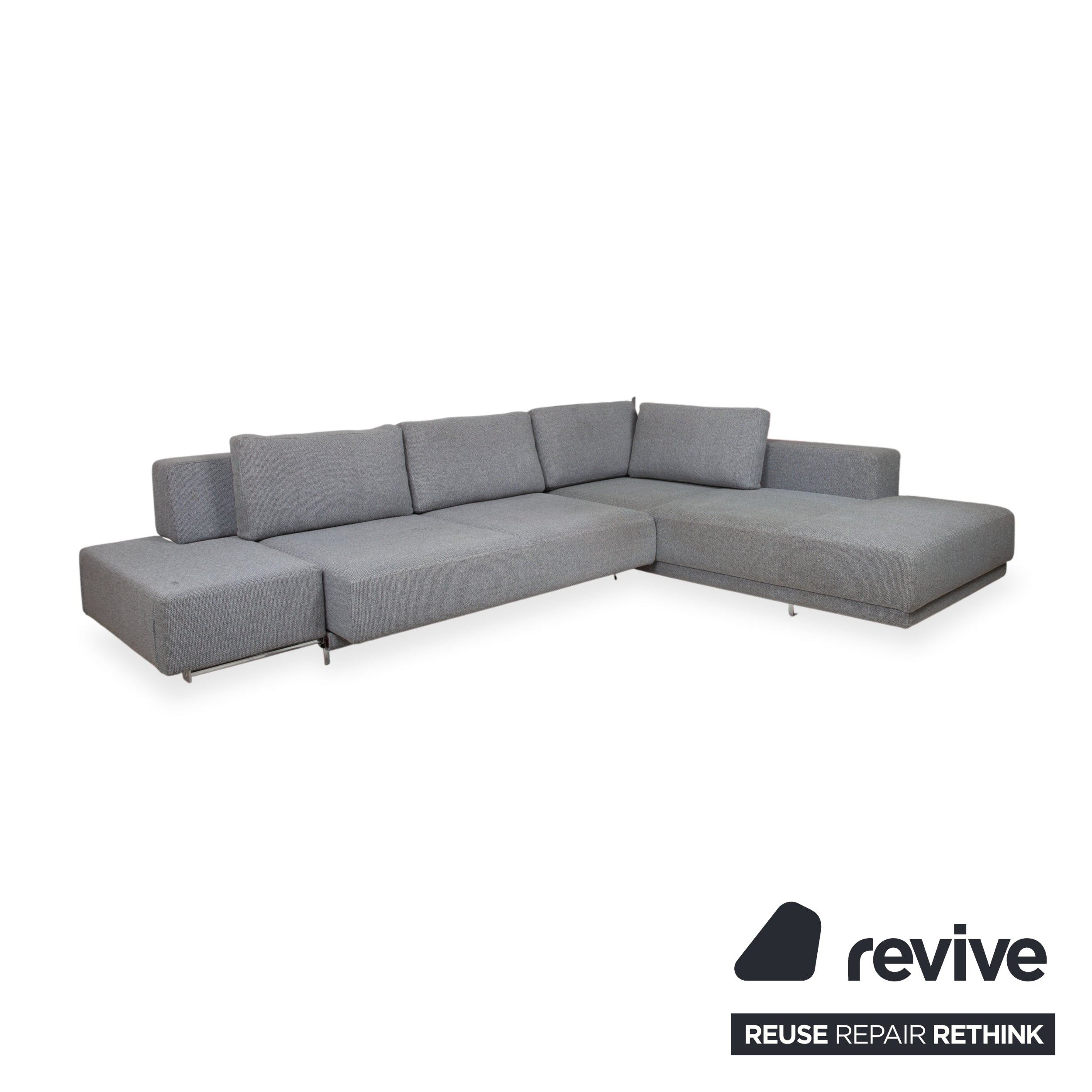 Walter Knoll Big Blue Stoff Ecksofa Grau manuelle Funktion Sofa Couch