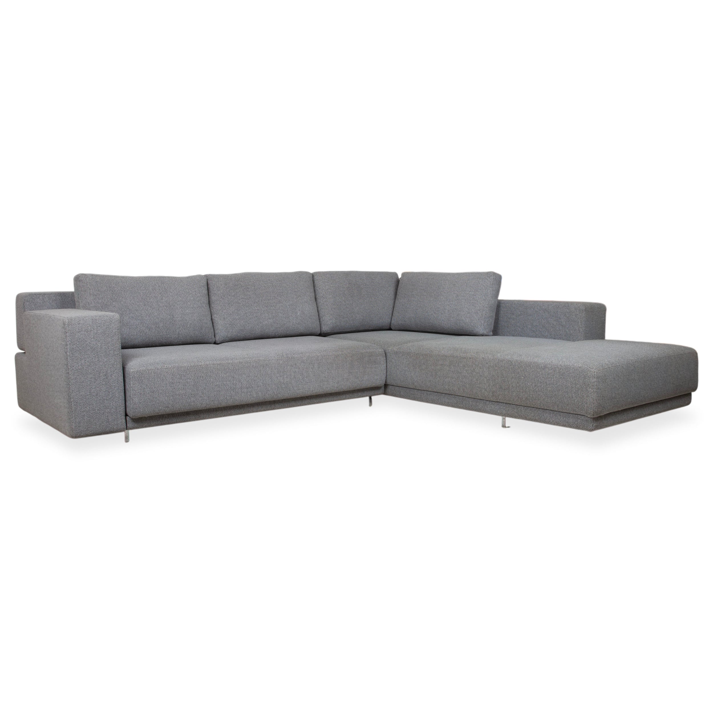 Walter Knoll Big Blue Stoff Ecksofa Grau manuelle Funktion Sofa Couch