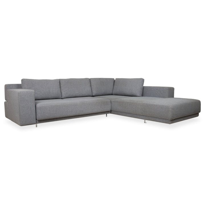 Walter Knoll Big Blue canapé d'angle en tissu gris avec fonction manuelle