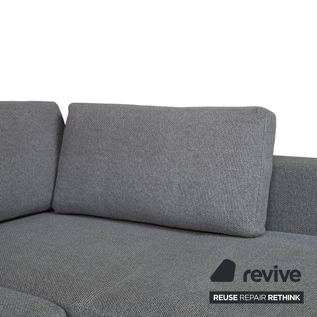 Walter Knoll Big Blue canapé d'angle en tissu gris avec fonction manuelle