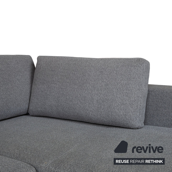 Walter Knoll Big Blue canapé d'angle en tissu gris avec fonction manuelle