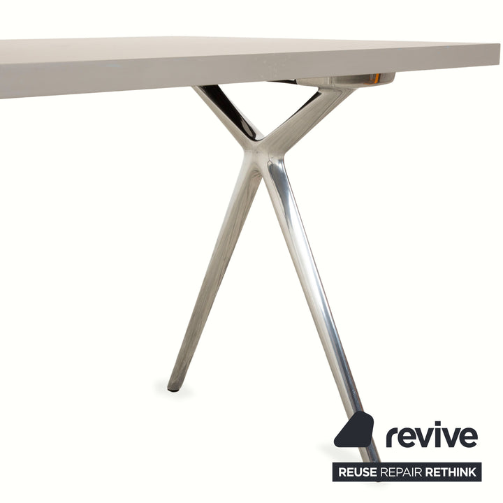 Walter Knoll Conference-X Holz Schreibtisch Konferenztisch Grau 160 x 80 cm Homeoffice Büro
