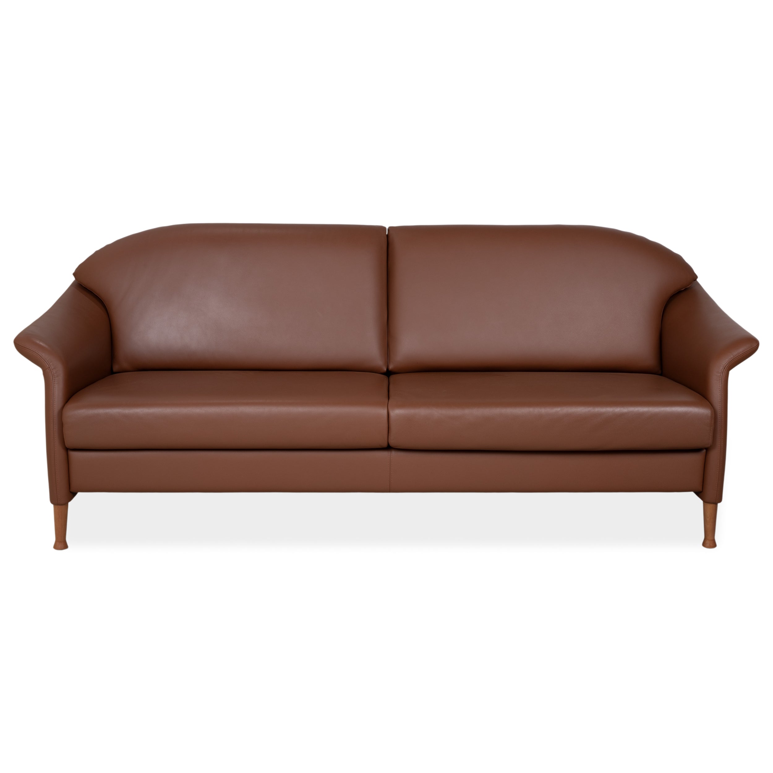 Walter Knoll Three-Seater Leather Sofa Brown