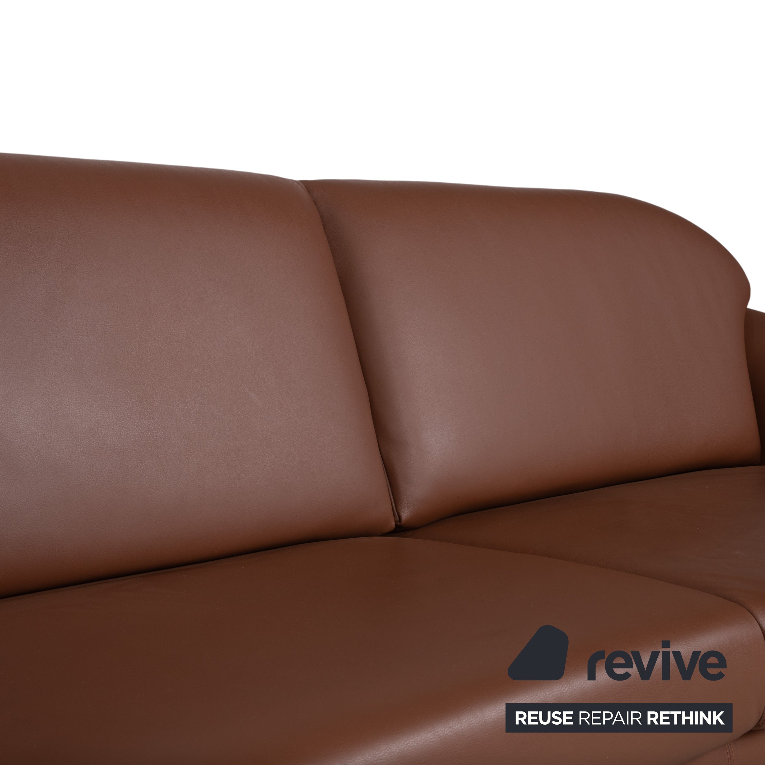 Walter Knoll Three-Seater Leather Sofa Brown