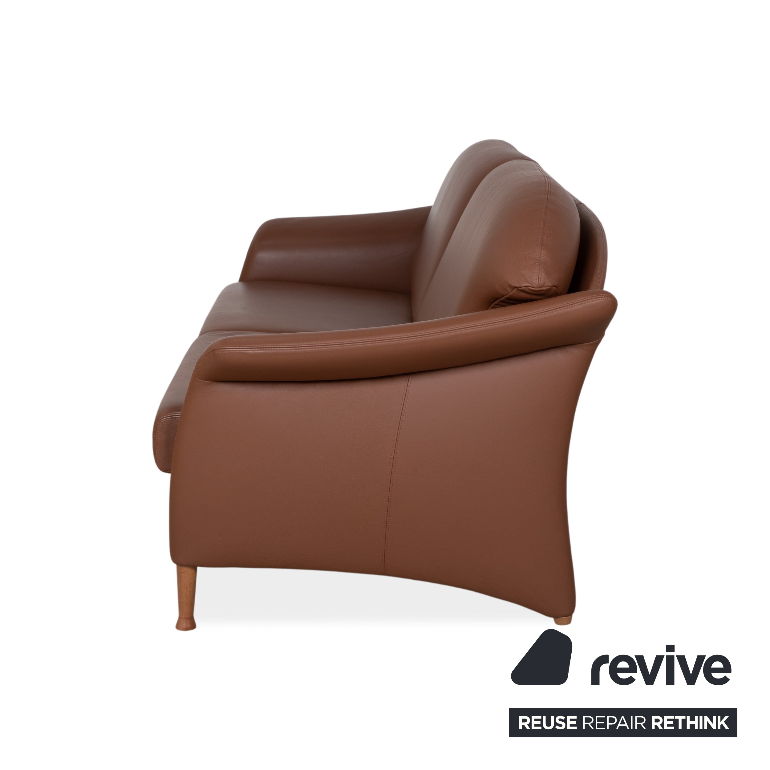 Walter Knoll Three-Seater Leather Sofa Brown
