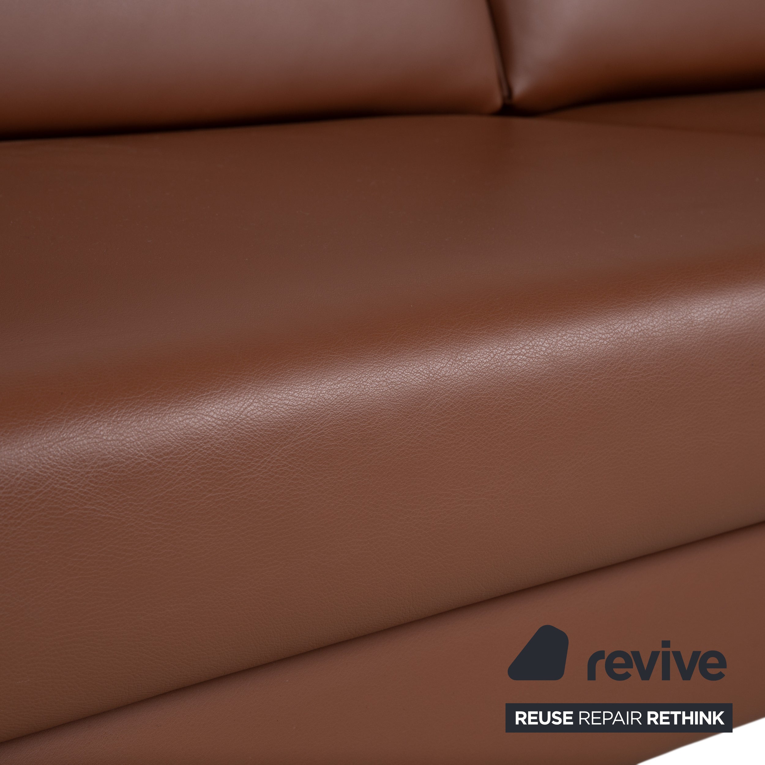Walter Knoll Three-Seater Leather Sofa Brown