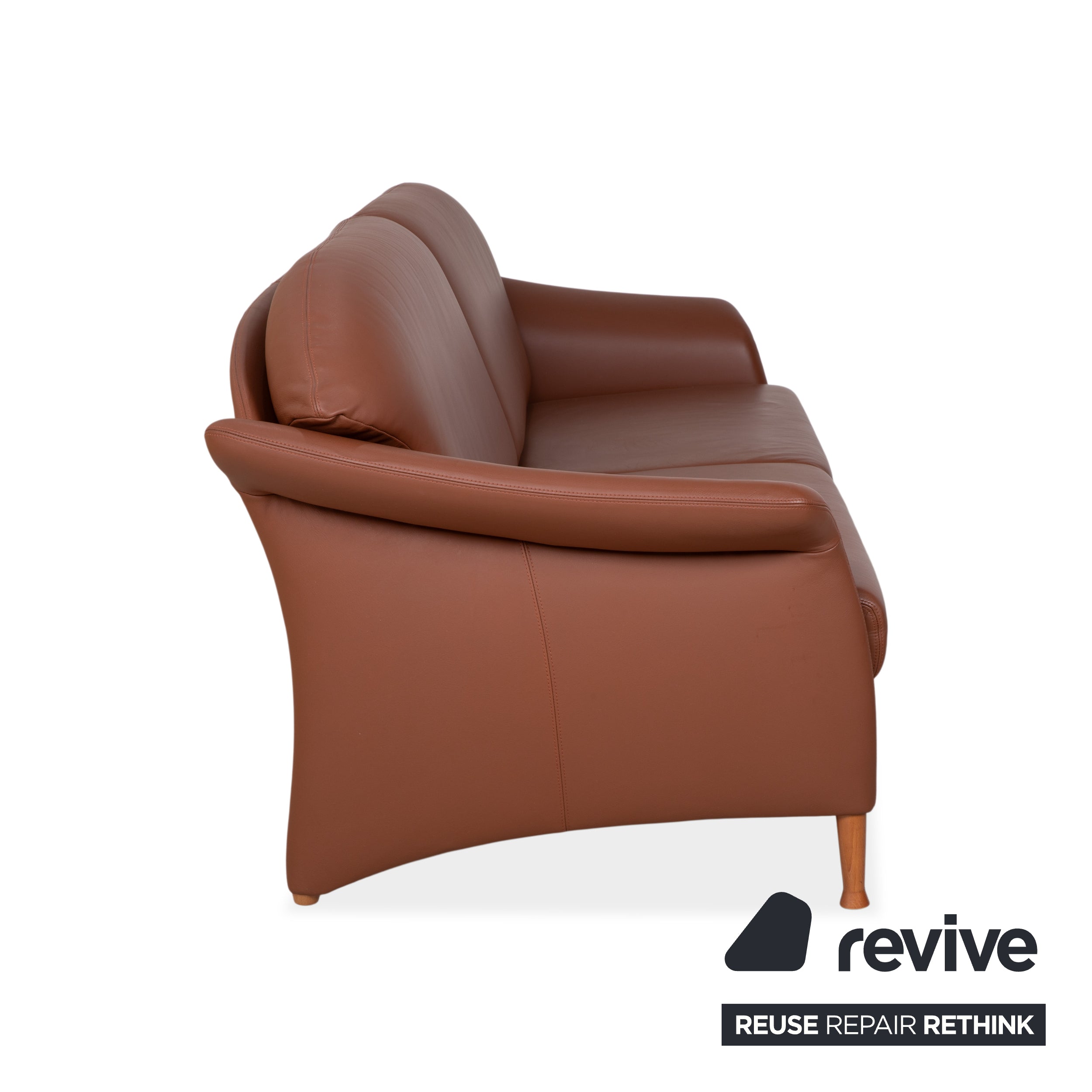 Walter Knoll Three-Seater Leather Sofa Brown