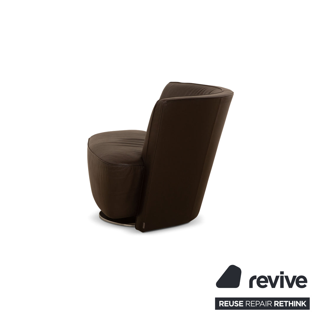 Walter Knoll Drift Leather Armchair Brown Manual Function