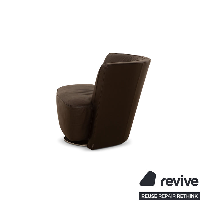 Walter Knoll Drift Leather Armchair Brown Manual Function