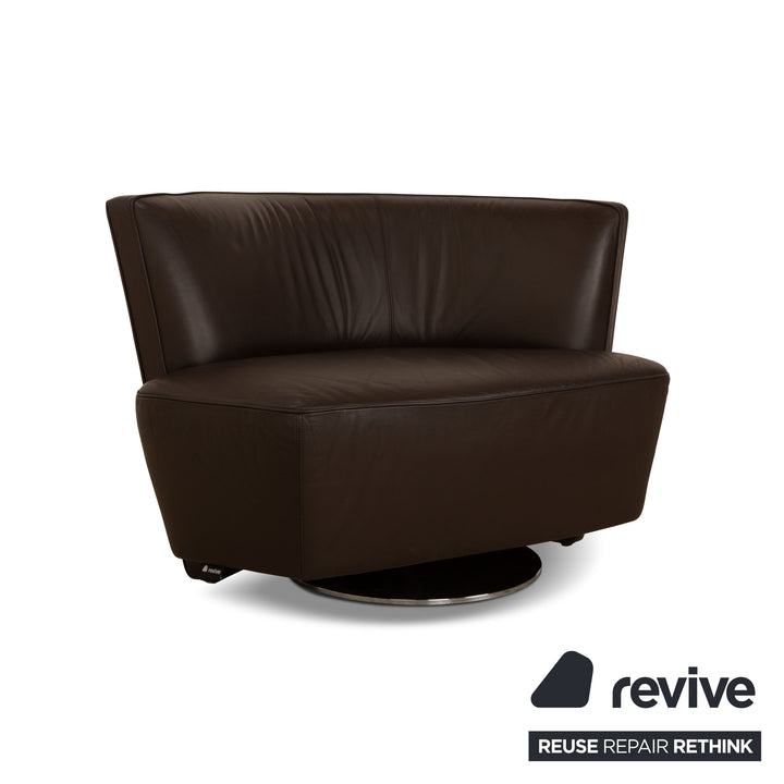 Walter Knoll Drift Leather Armchair Brown Manual Function