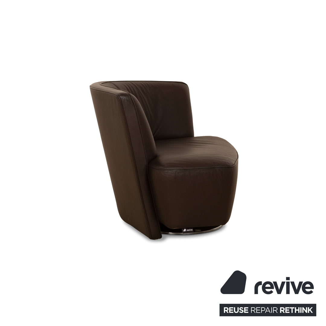 Walter Knoll Drift Leather Armchair Brown Manual Function