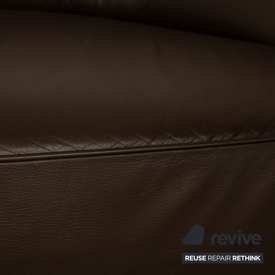 Walter Knoll Drift Leather Armchair Brown Manual Function