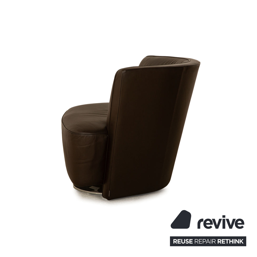 Walter Knoll Drift Leather Armchair Brown Manual Function