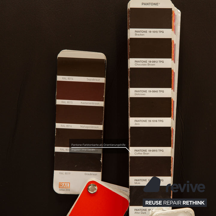 Walter Knoll Drift leather armchair set brown manual function