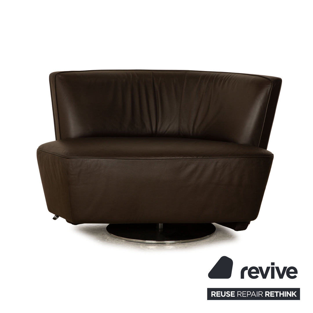 Walter Knoll Drift Leder Sessel Garnitur Braun manuelle Funktion