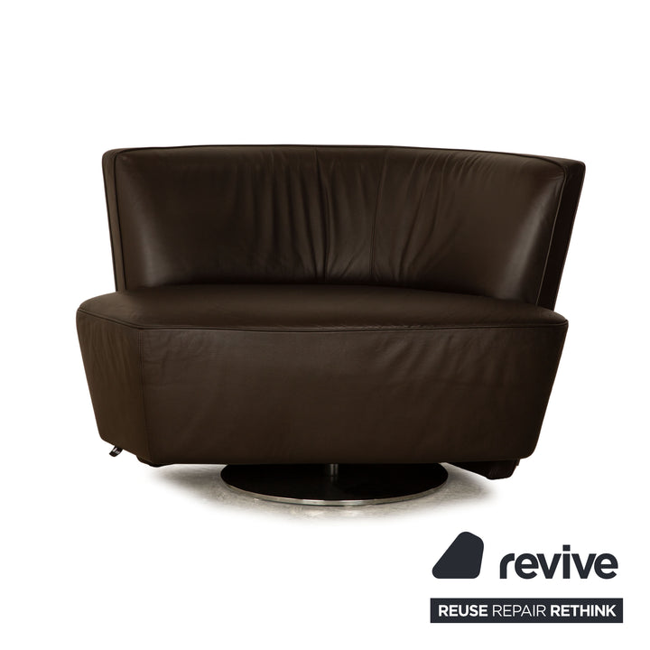Walter Knoll Drift Leder Sessel Garnitur Braun manuelle Funktion