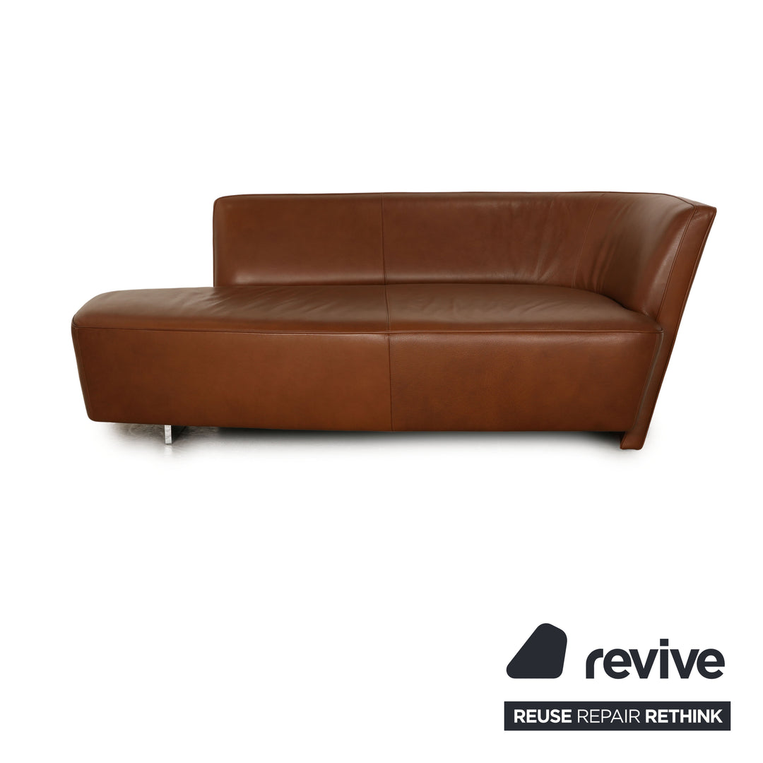 Walter Knoll Drift Leather Two Seater Brown Sofa Couch