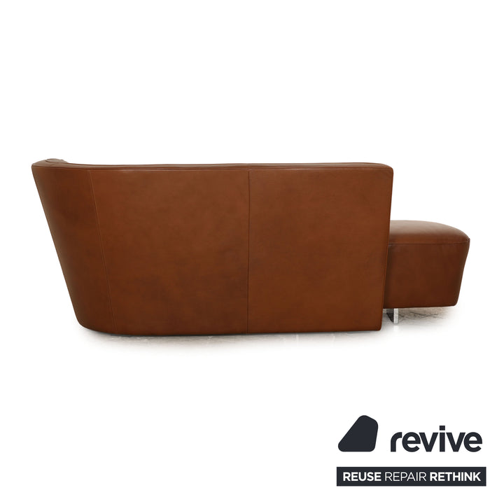 Walter Knoll Drift Leather Two Seater Brown Sofa Couch