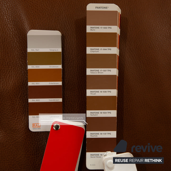 Walter Knoll Drift Leather Two Seater Brown Sofa Couch