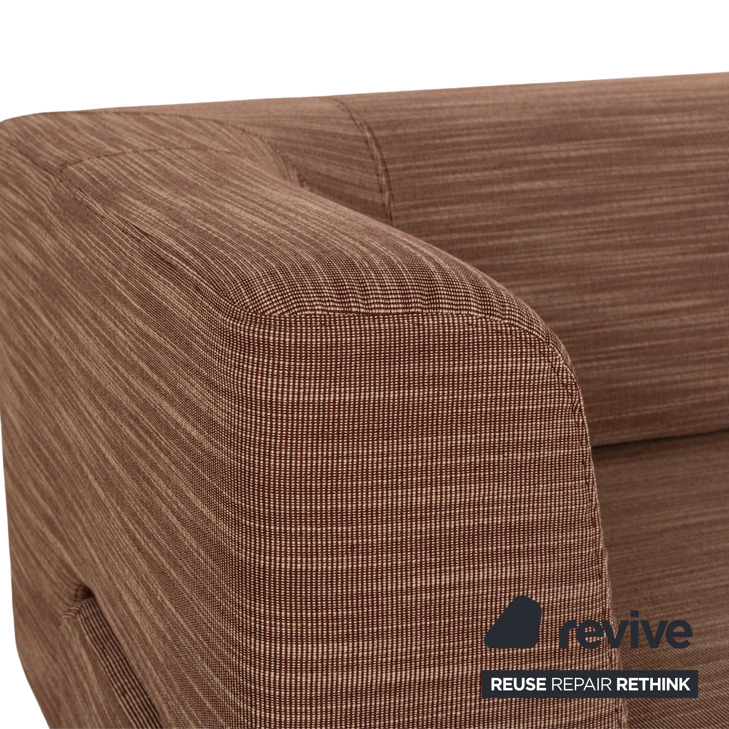 Walter Knoll Easy 480 fabric three-seater brown sofa couch manual function