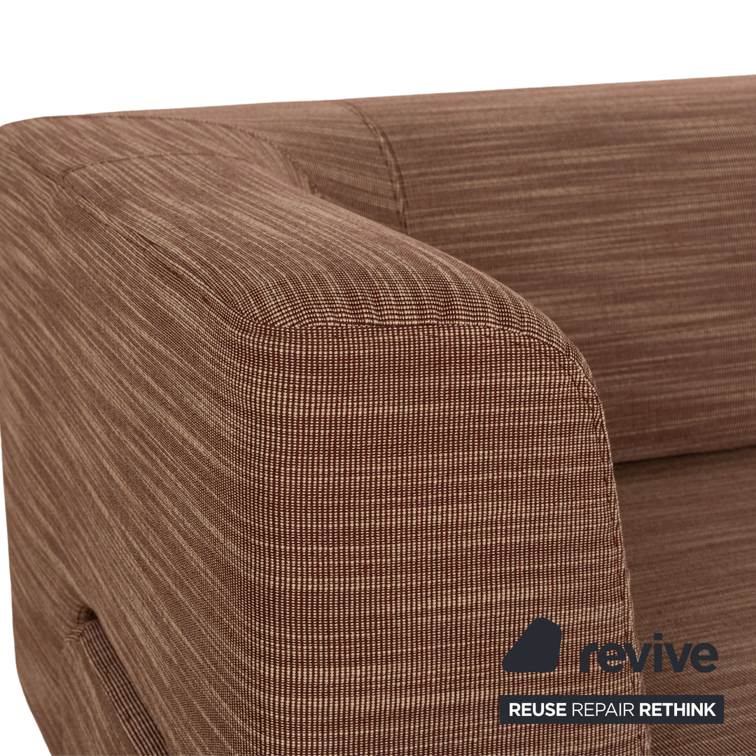 Walter Knoll Easy 480 fabric three-seater brown sofa couch manual function