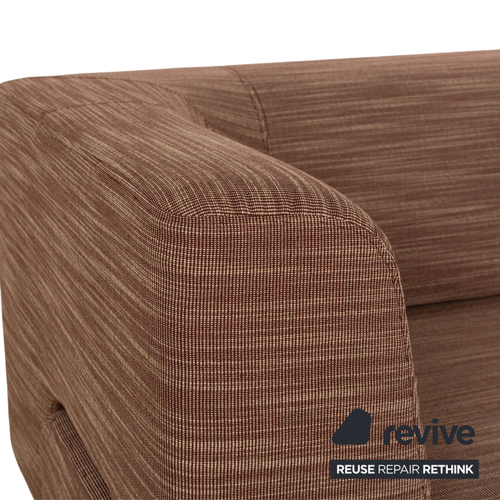 Walter Knoll Easy 480 fabric three-seater brown sofa couch manual function