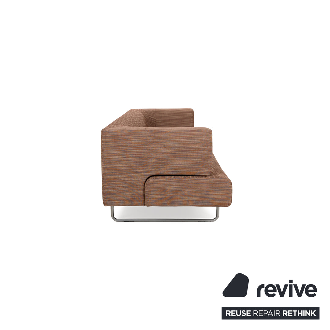 Walter Knoll Easy 480 fabric three-seater brown sofa couch manual function