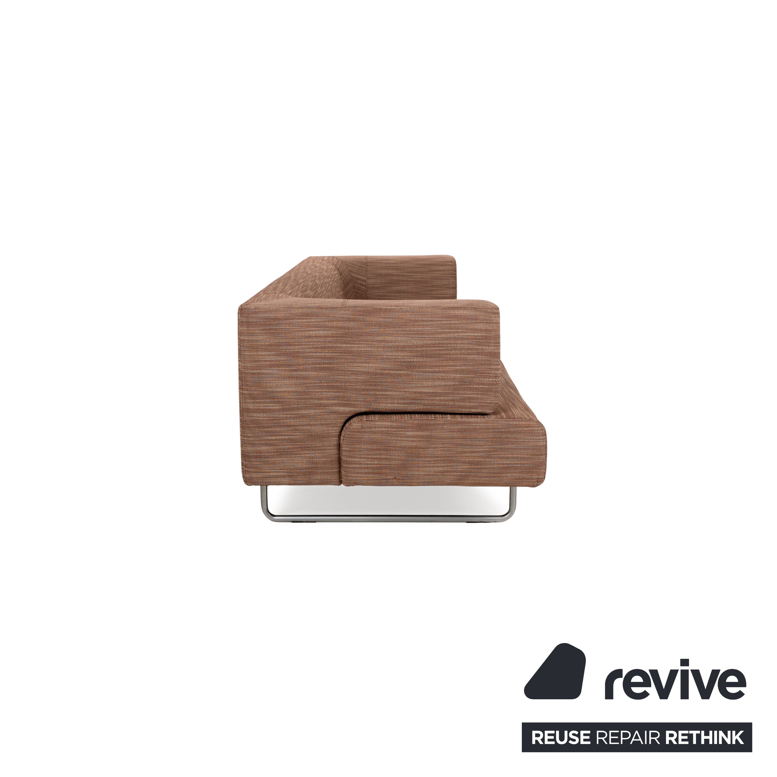 Walter Knoll Easy 480 fabric three-seater brown sofa couch manual function