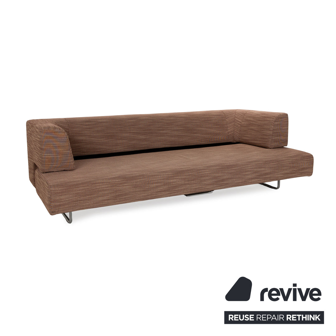 Walter Knoll Easy 480 fabric three-seater brown sofa couch manual function