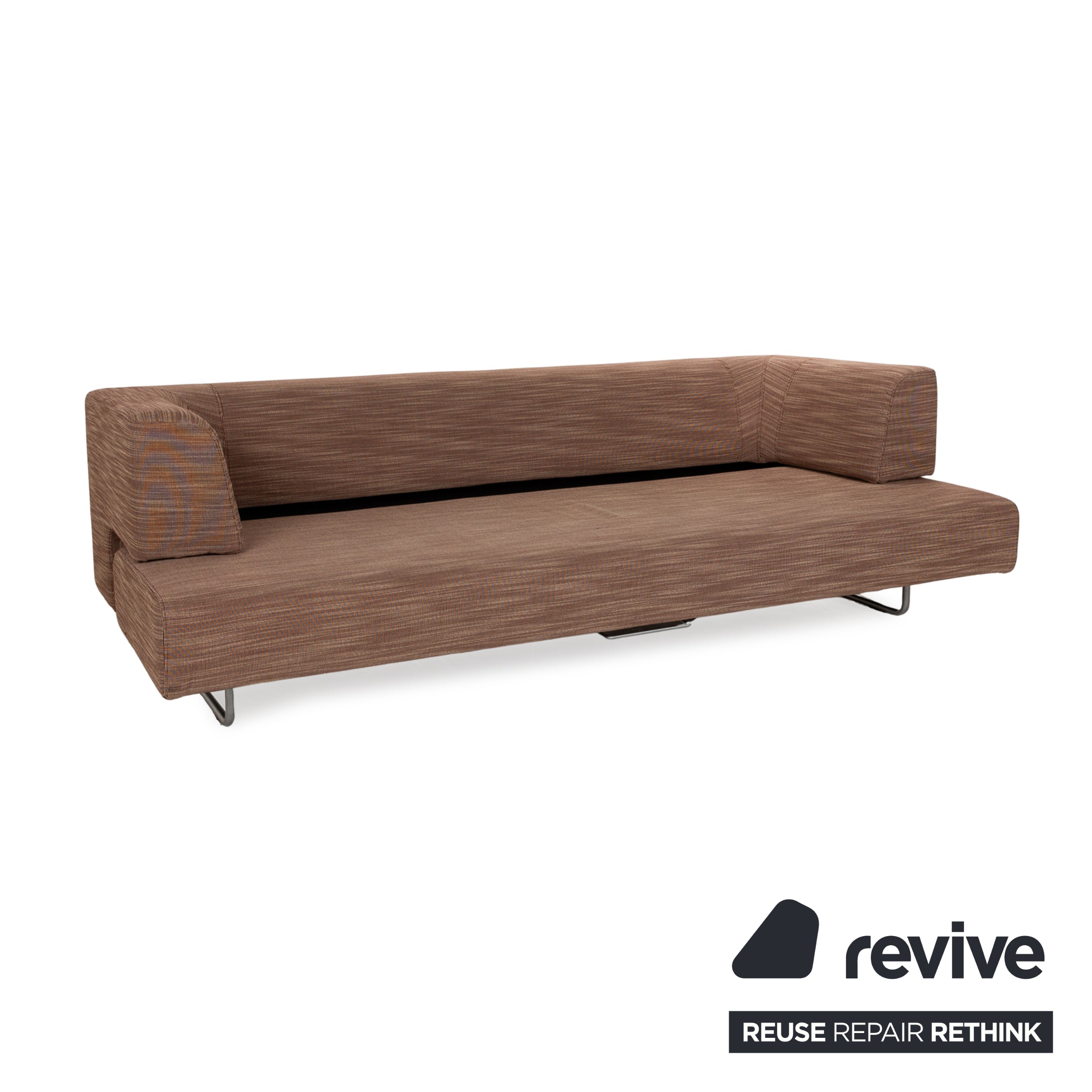 Walter Knoll Easy 480 fabric three-seater brown sofa couch manual function