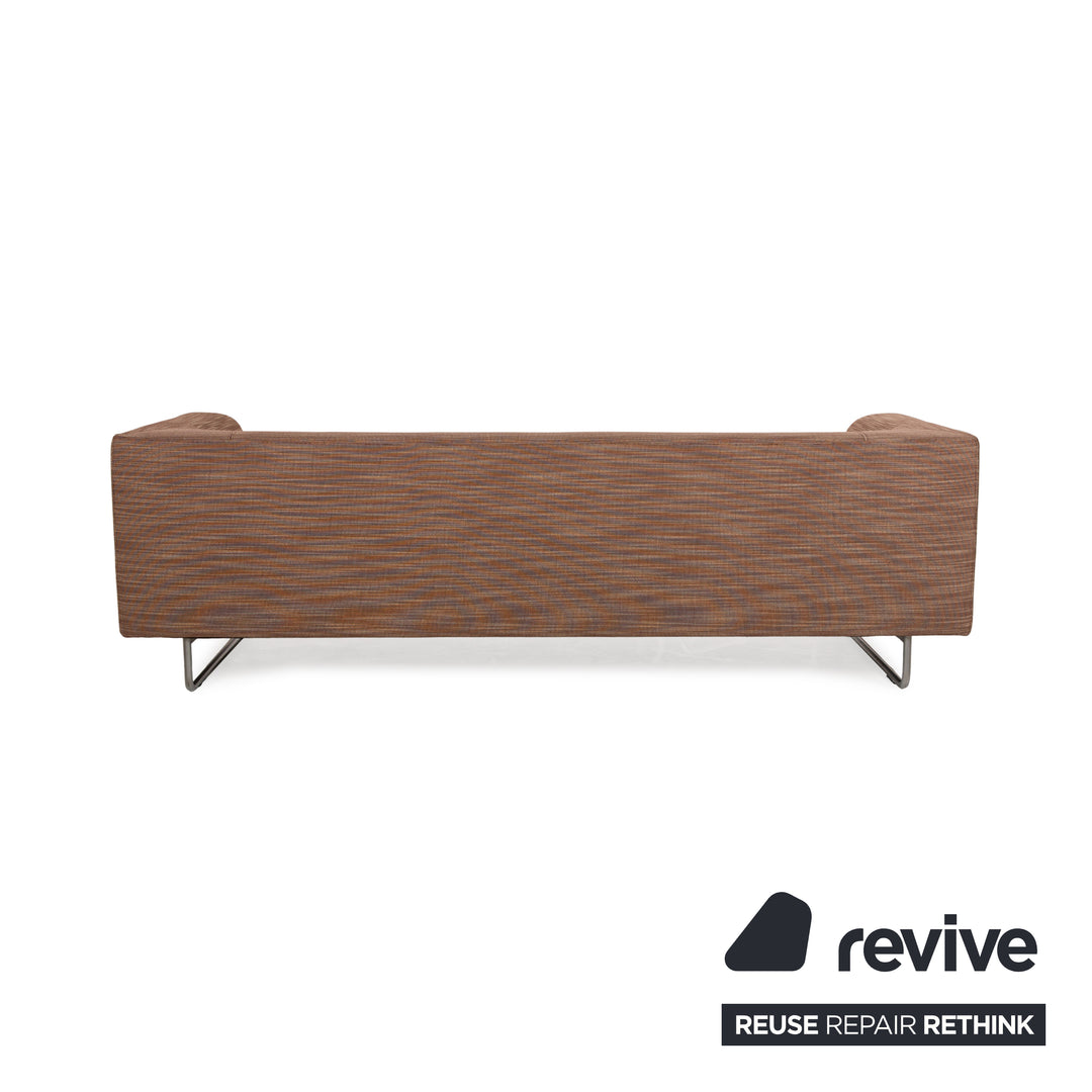 Walter Knoll Easy 480 fabric three-seater brown sofa couch manual function