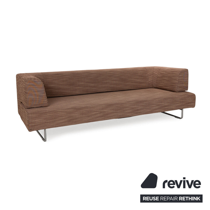 Walter Knoll Easy 480 fabric three-seater brown sofa couch manual function