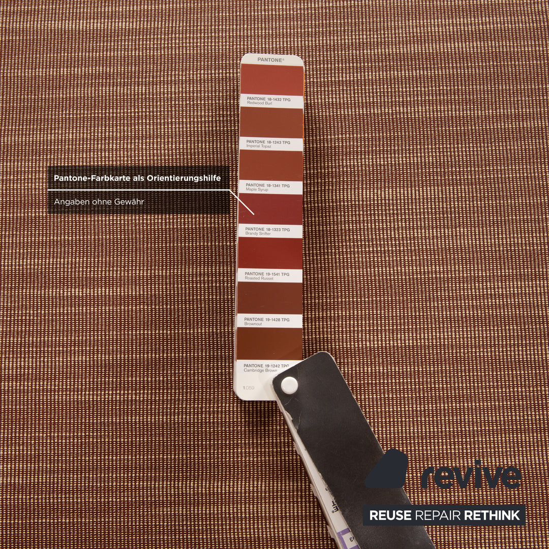 Walter Knoll Easy 480 fabric three-seater brown sofa couch manual function