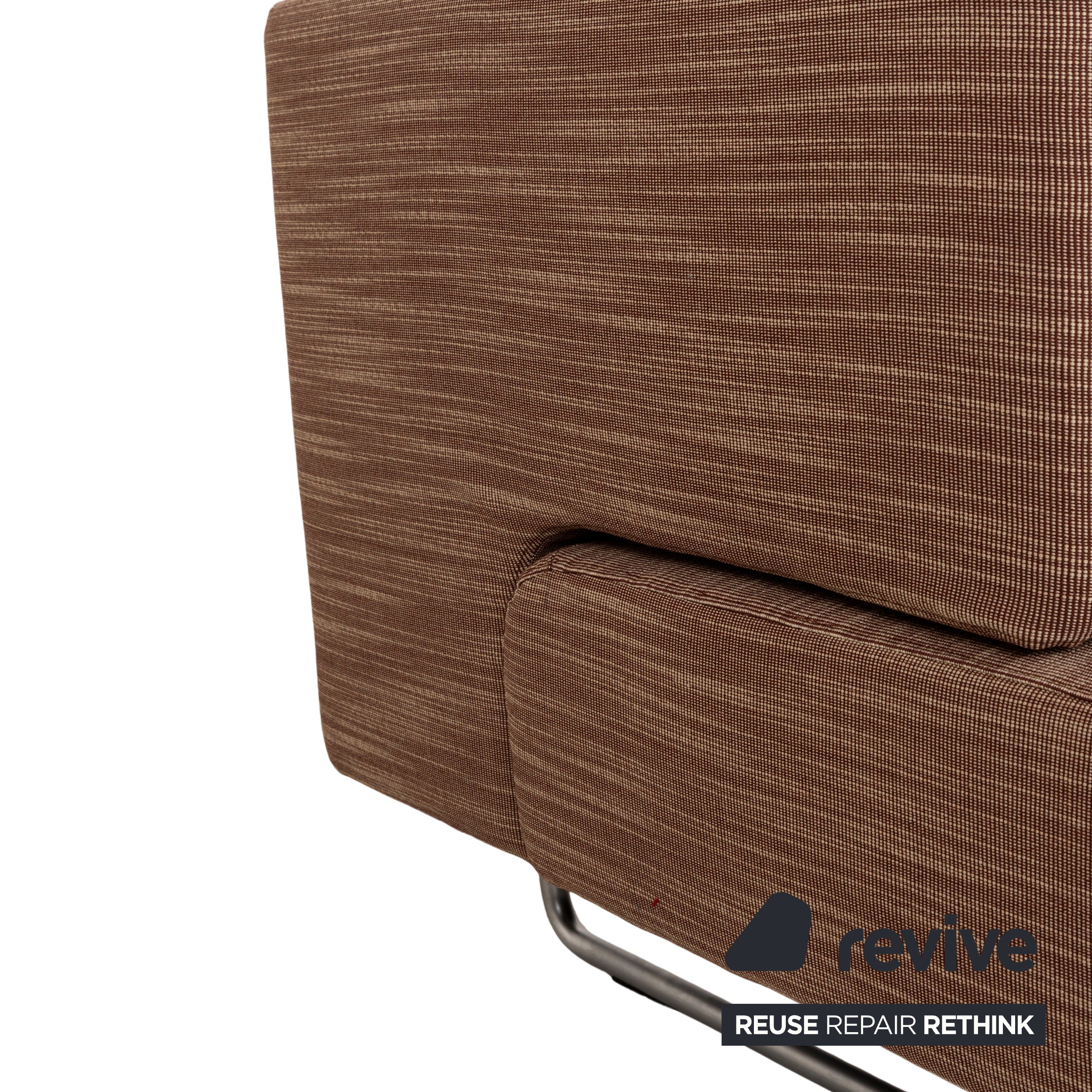 Walter Knoll Easy 480 fabric three-seater brown sofa couch manual function