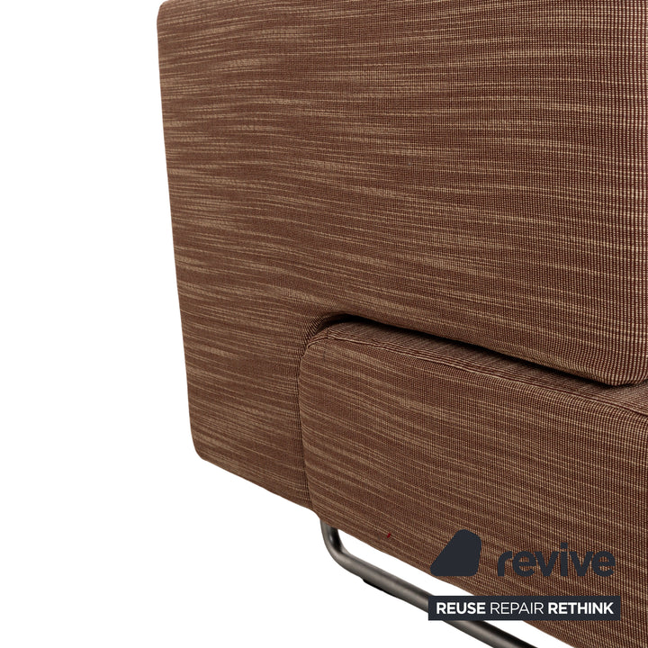 Walter Knoll Easy 480 fabric three-seater brown sofa couch manual function